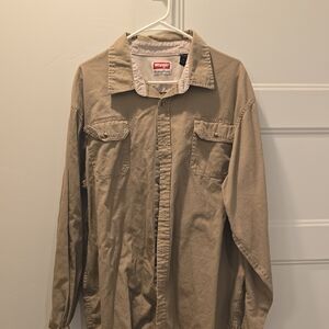 Wrangler Beige Button-Up Shirt